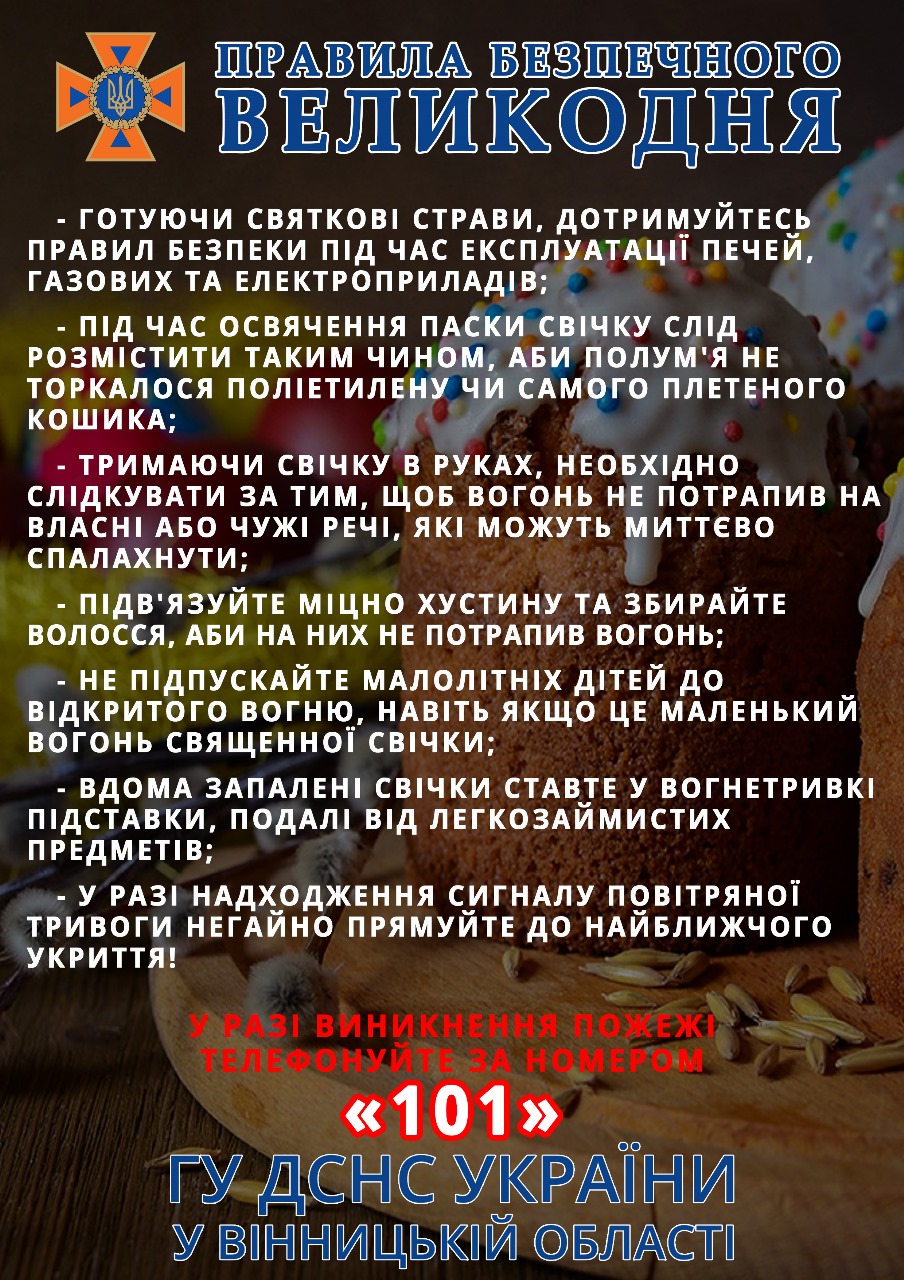 Жмеринське РУ ЦЗ та ПД ГУ ДСНС України у Вінницькій області інформує: