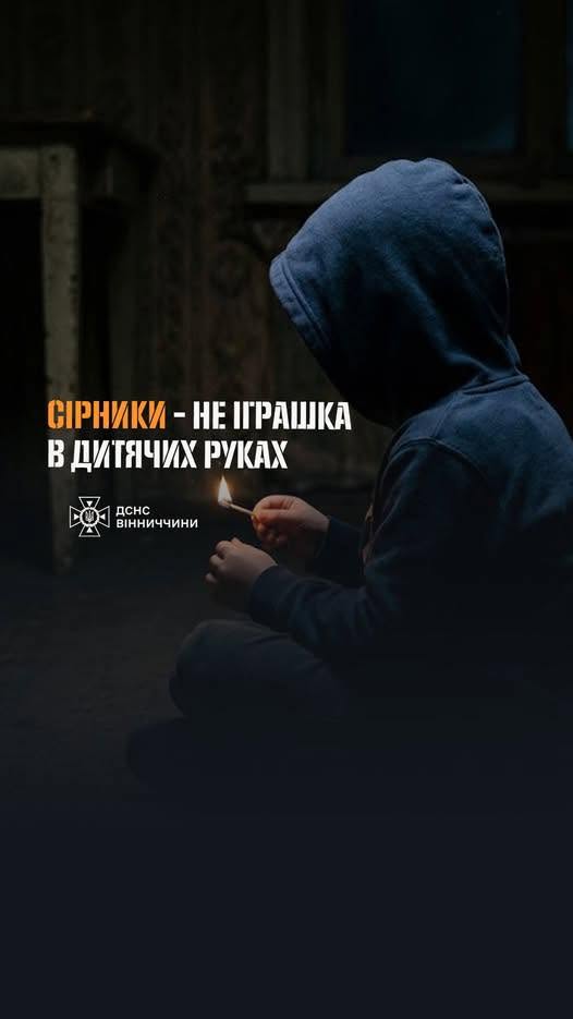 Сірники та запальнички — не іграшки для дітей!